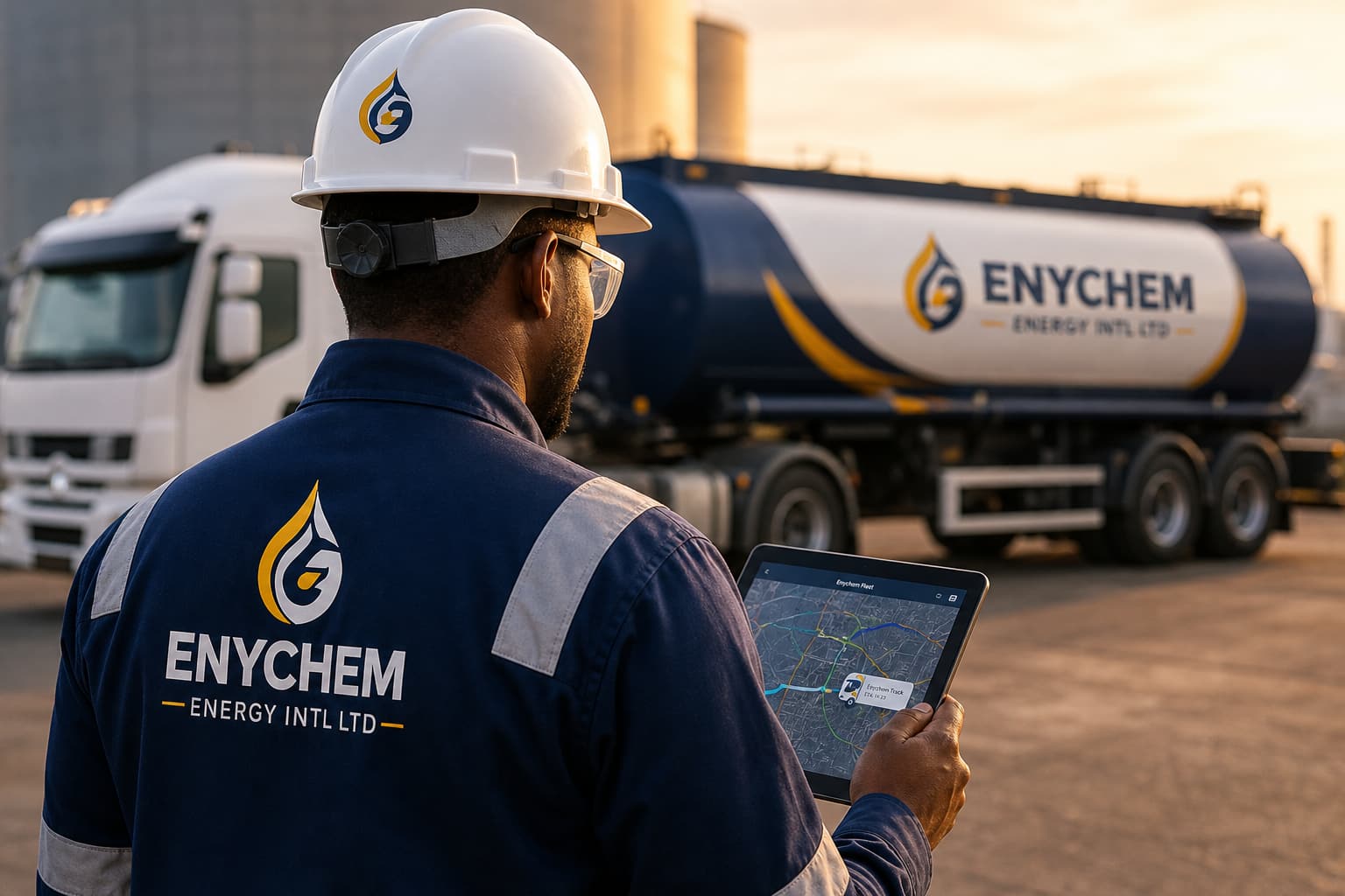 Operations officer tracking a delivery on a tablet